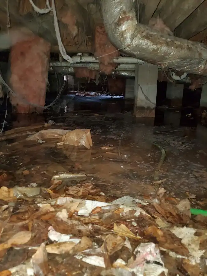 Crawl space flood assessment for Commercial Water Damage Restoration in Oak Creek